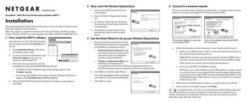 NETGEAR RangeMax Next WN711 User manual