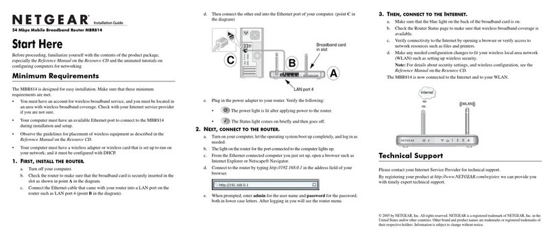 NETGEAR MBR814 User manual NETGEAR MBR814 User manual