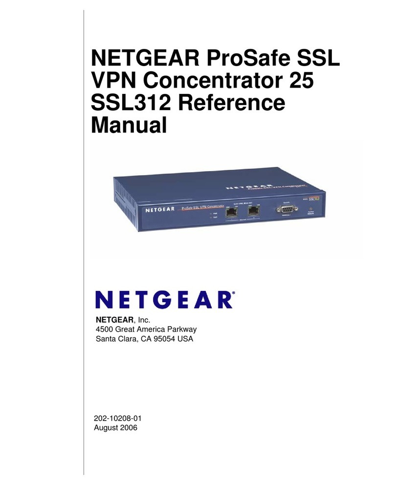 NETGEAR SSL312 - ProSafe SSL VPN Concentrator 25 User manual