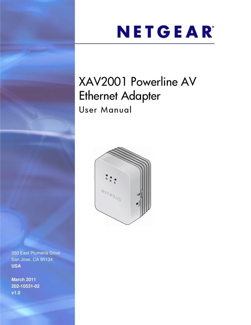 NETGEAR XAV2001 - Powerline AV Ethernet Adapter User manual