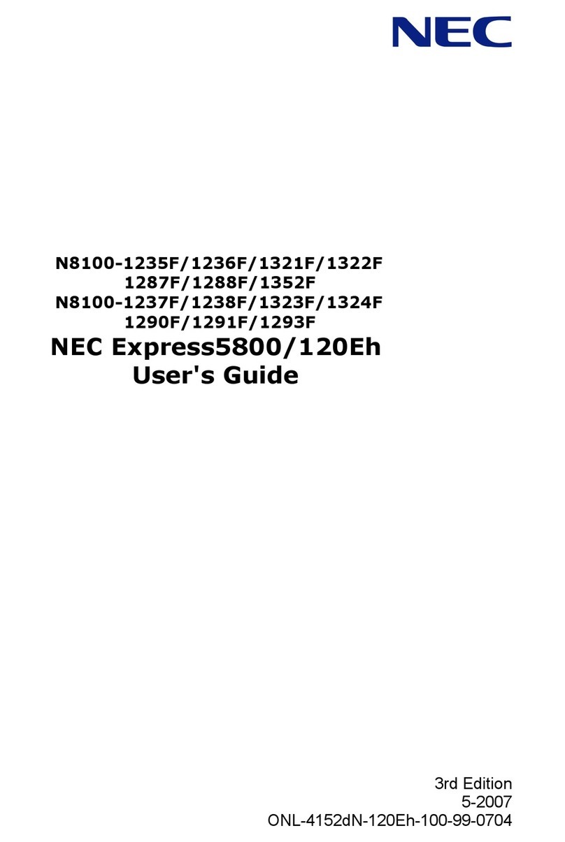NEC Express 5800/120Eh N8100 SERIES User manual