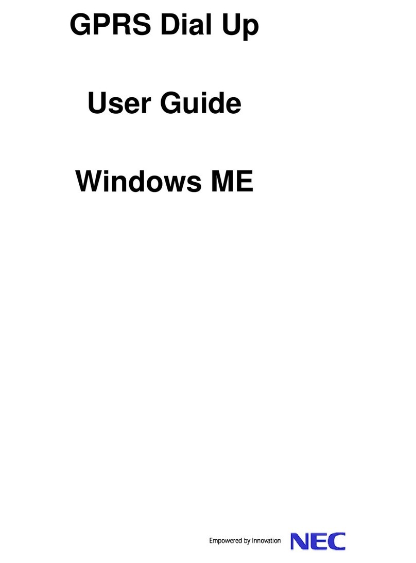 NEC GPRS Dial Up User manual