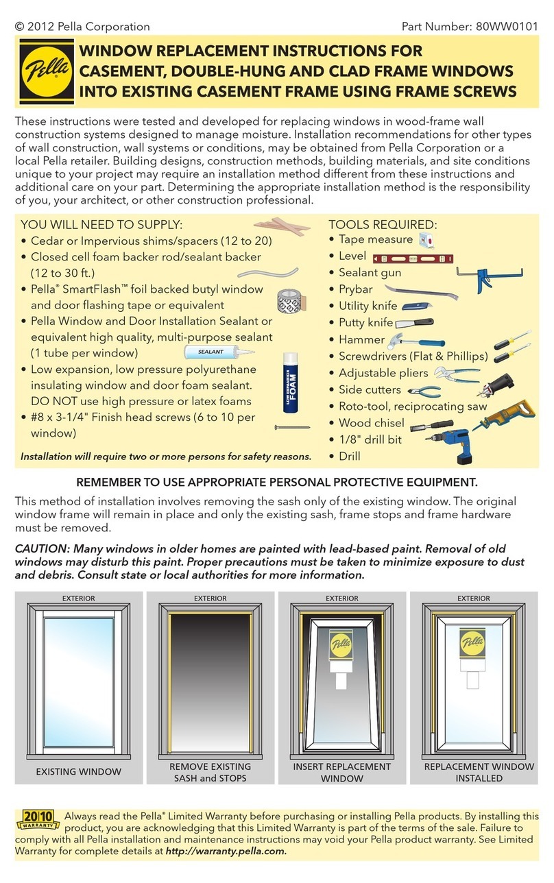 Pella 80WW0101 Replacement instructions