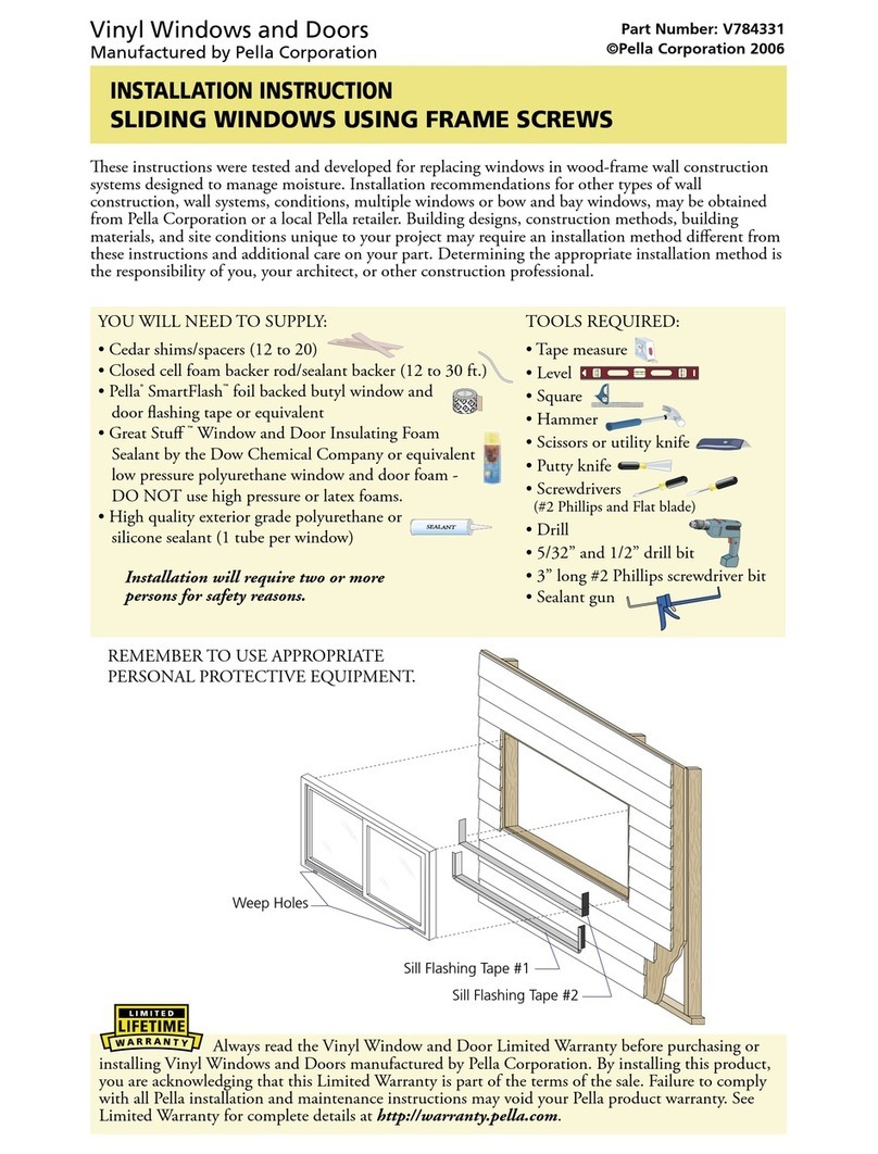 Pella V784331 installation instructions