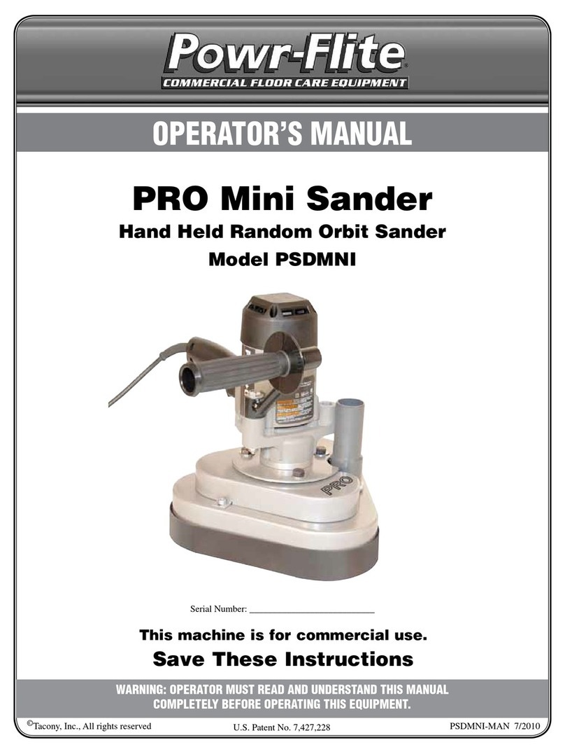 Powr-Flite PSDMNI Operator's manual Powr-Flite PSDMNI Operator's manual