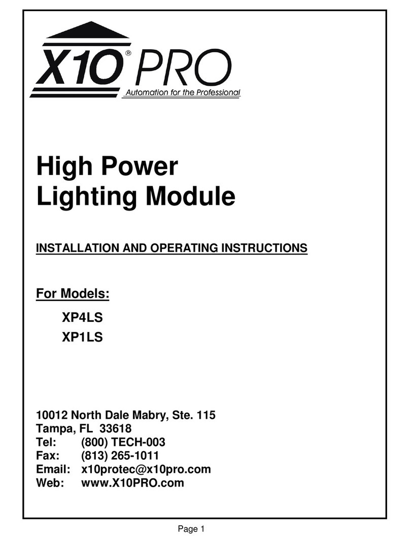 X-10 X10 PRO XP4LS Installation and operating instructions