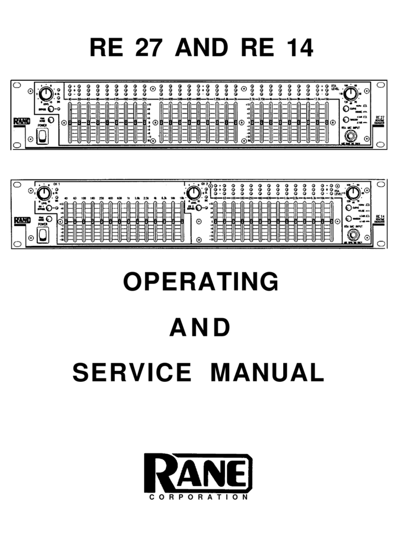 Rane RE 27 Service manual