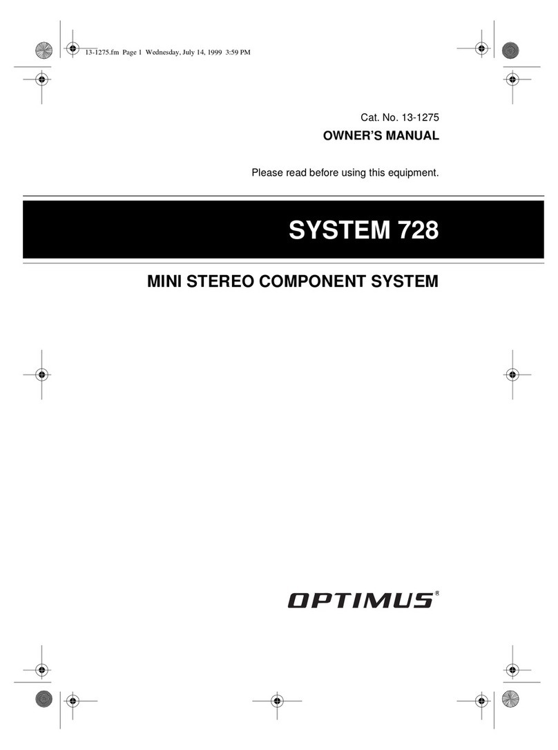 Optimus SYSTEM 728 owner's manual