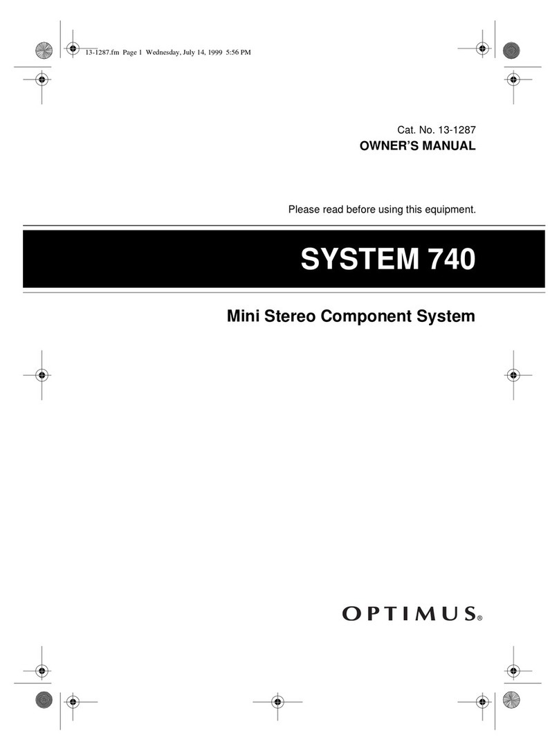 Optimus SYSTEM 740 User manual