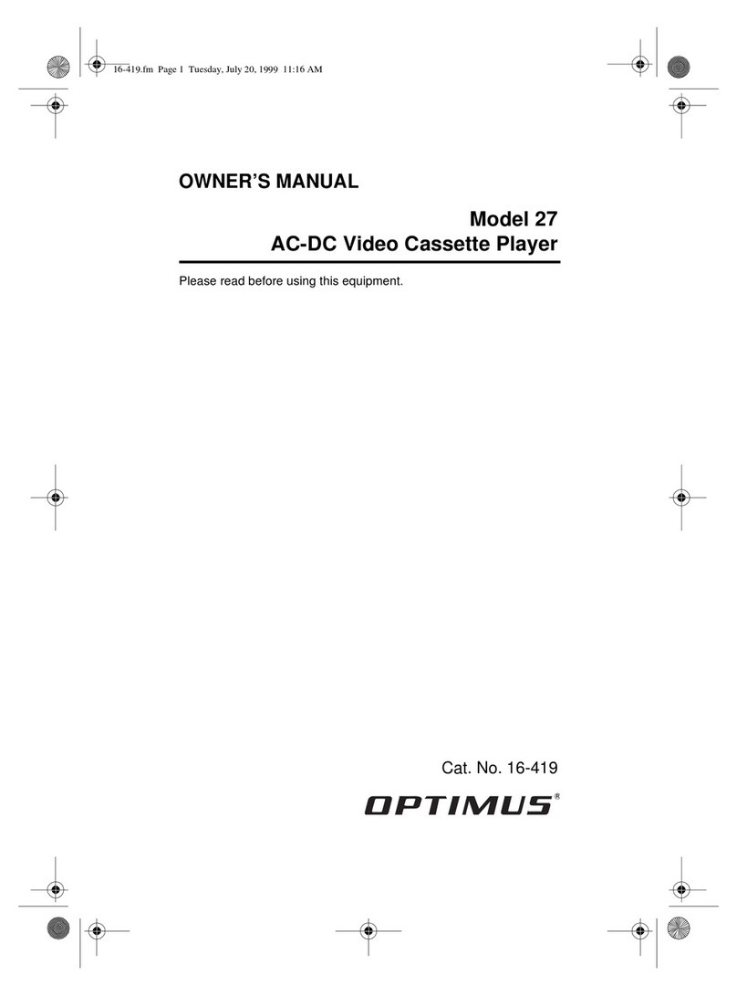 Optimus 27 User manual