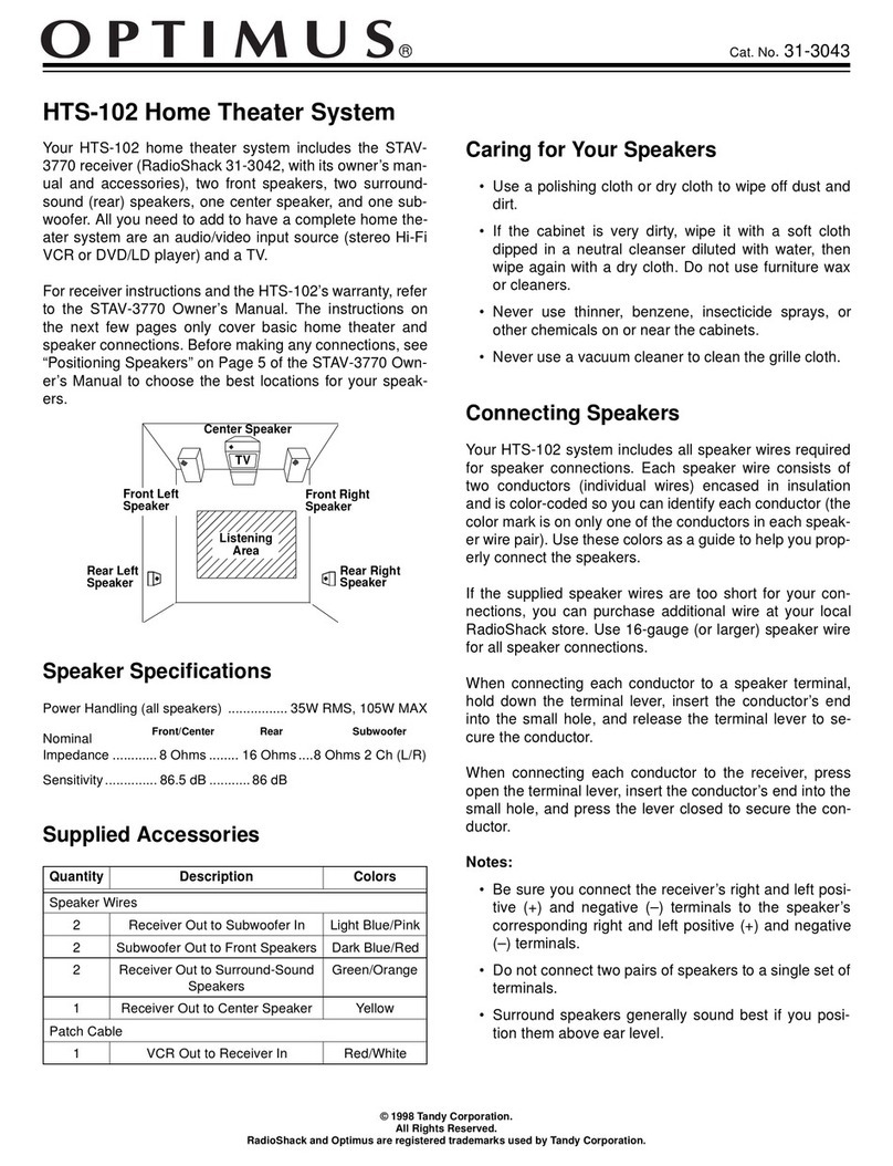 Optimus Professional STAV-3770 owner's manual