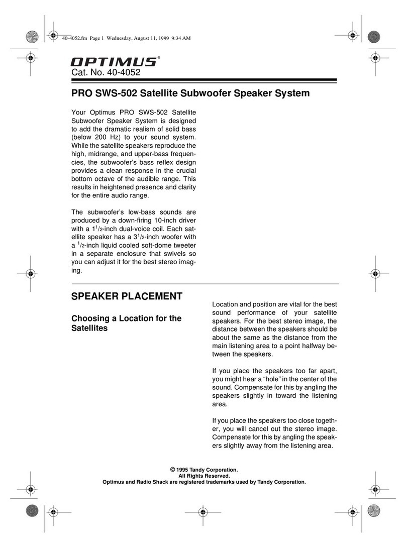 Optimus PRO SWS-502 owner's manual