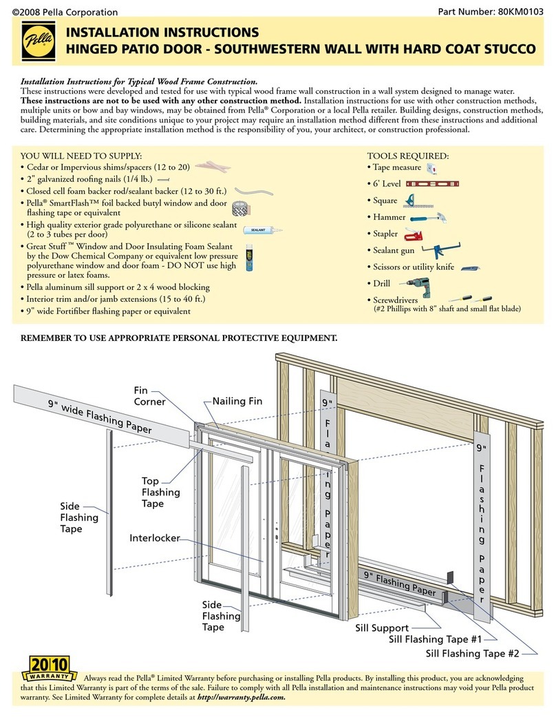 Pella 80KM0103 installation instructions Pella 80KM0103 installation instructions
