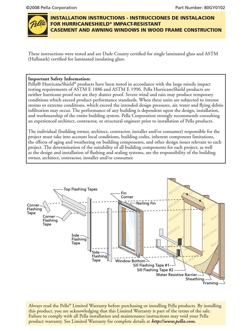 Pella HURRICANESHIELD 80GY0102 installation instructions