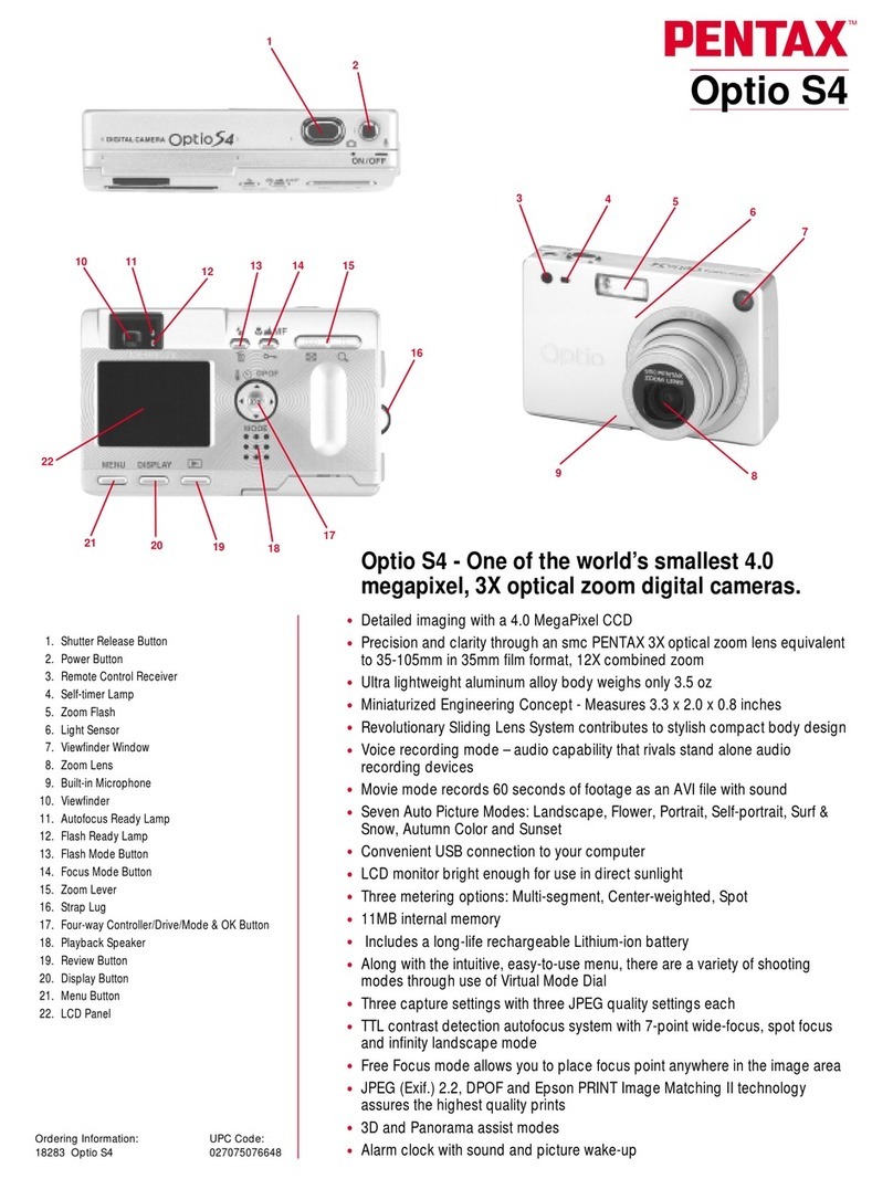 Pentax OPTIO S4 User manual