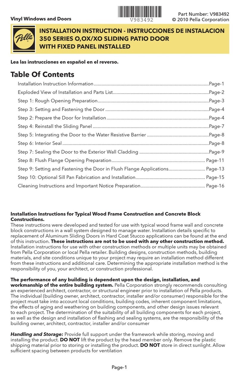 Pella V983492 installation instructions