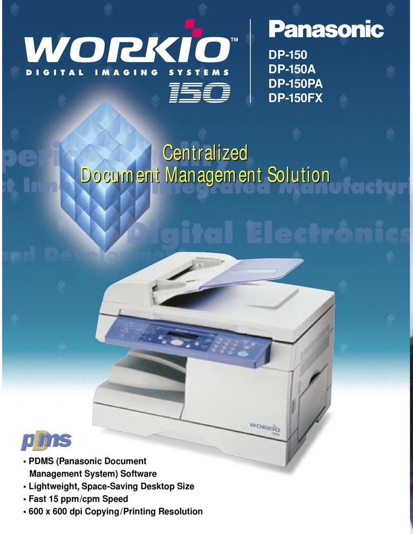 Panasonic WORKIO DP-150PA Installation guide