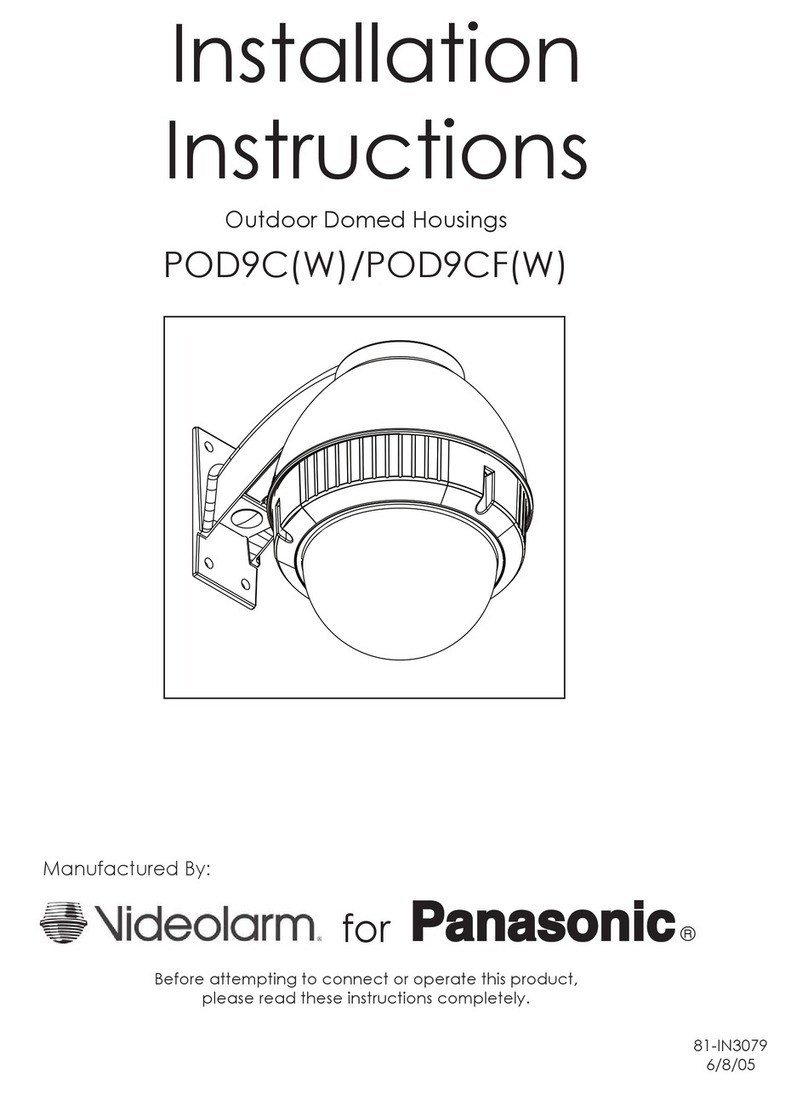 Panasonic Videolarm POD9CW installation instructions