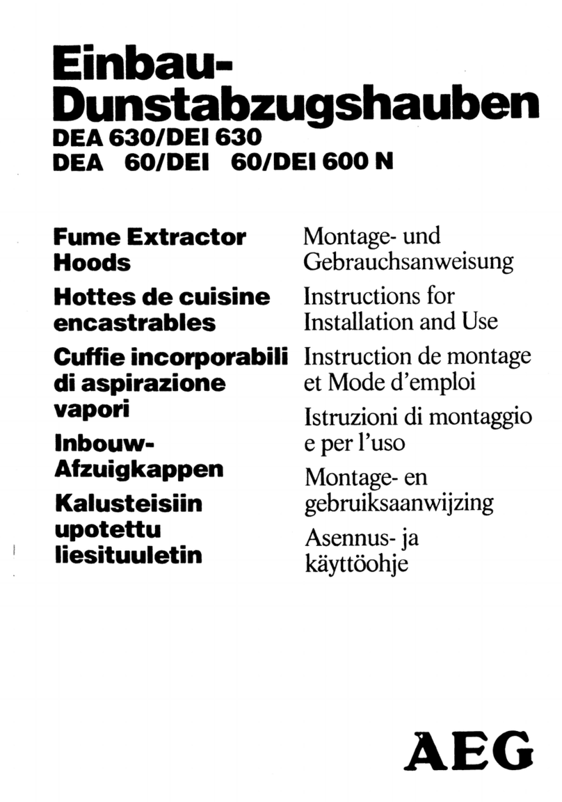 AEG DEA 60 Instructions for installation and use