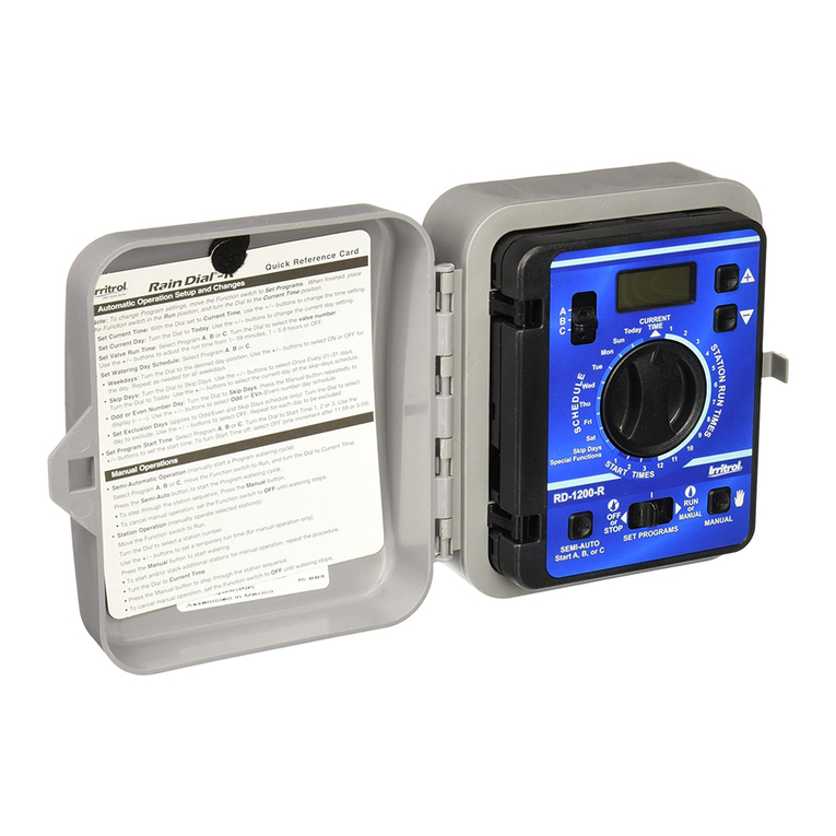 lrritrol Rain Dial RD-600 User manual