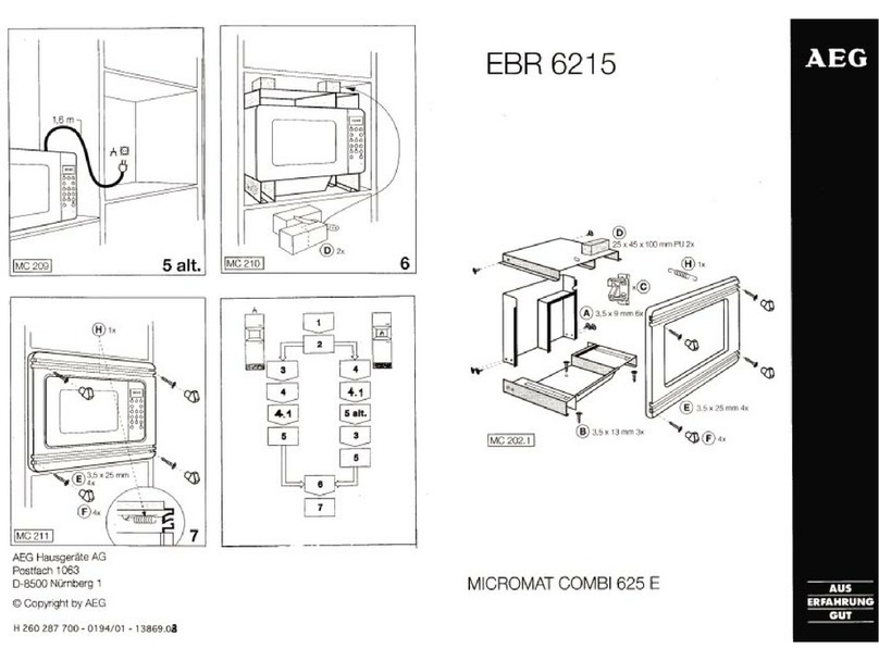AEG MICROMAT COMBI 625 E installation manual