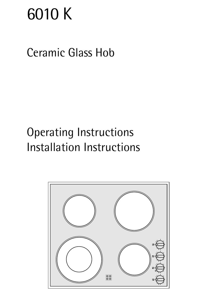 AEG CERAMIC HOB 6010 K User manual
