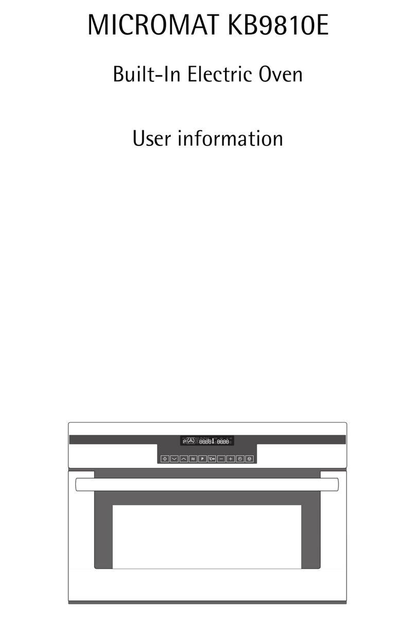 AEG MICROMAT KB9810E User information AEG MICROMAT KB9810E User information