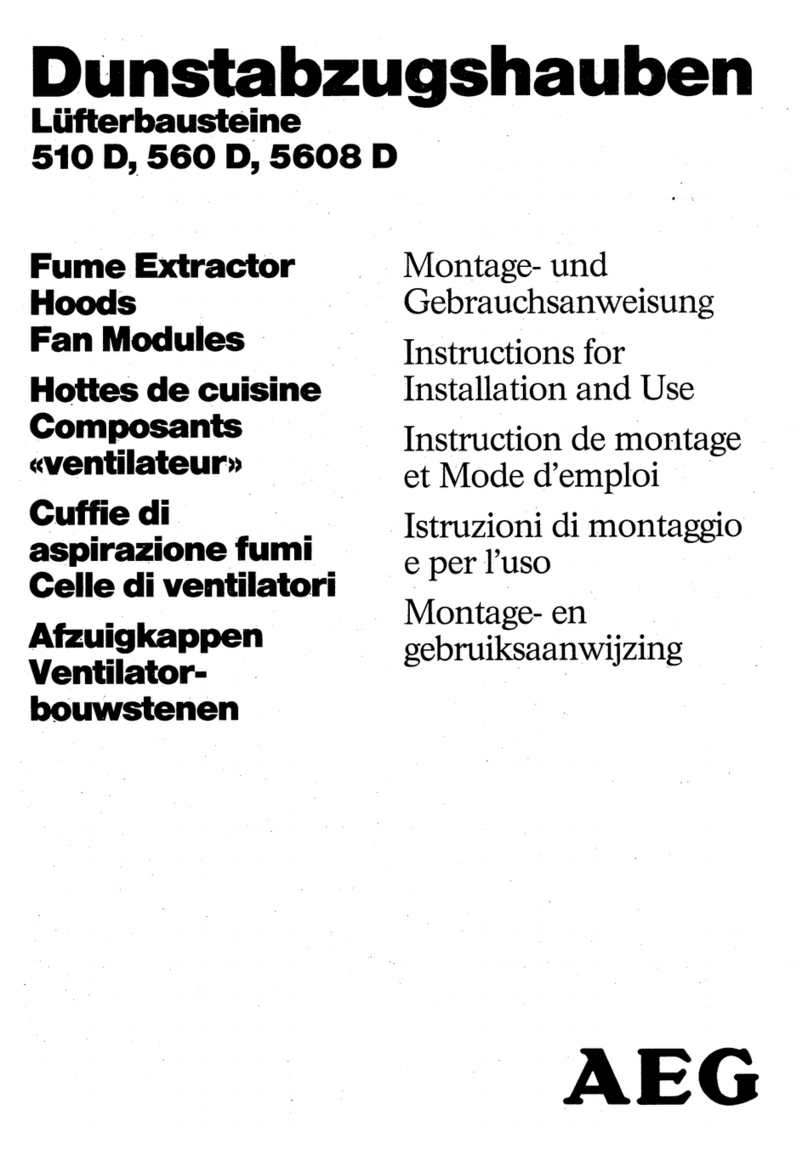 AEG 510 D Instructions for installation and use AEG 510 D Instructions for installation and use