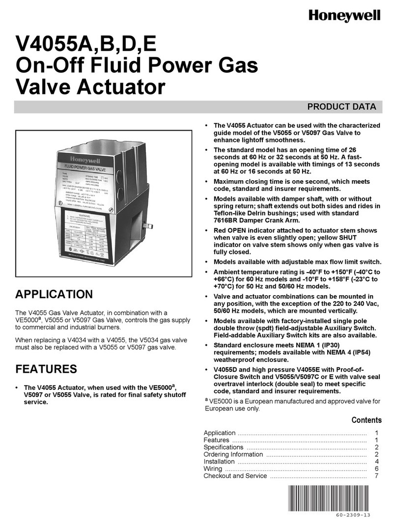 Honeywell V4055A Operation manual