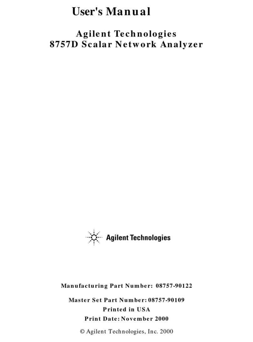 Agilent Technologies 8757D User manual Agilent Technologies 8757D User manual