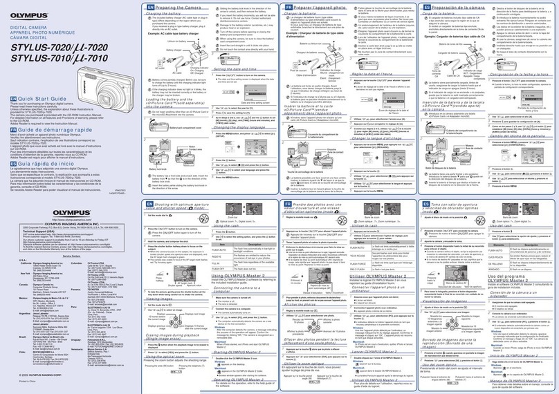 Olympus 7010 - Stylus Digital Camera User manual