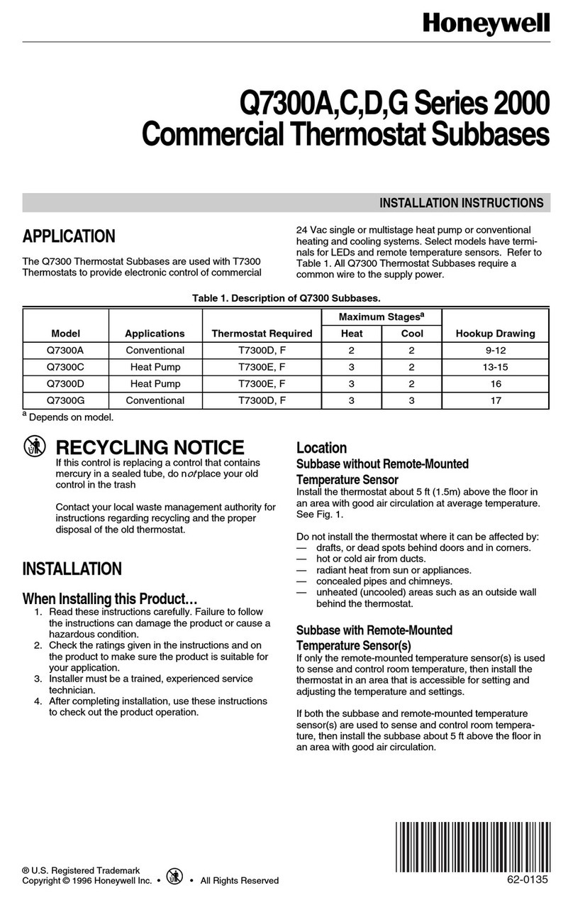 Honeywell Q7300A installation instructions