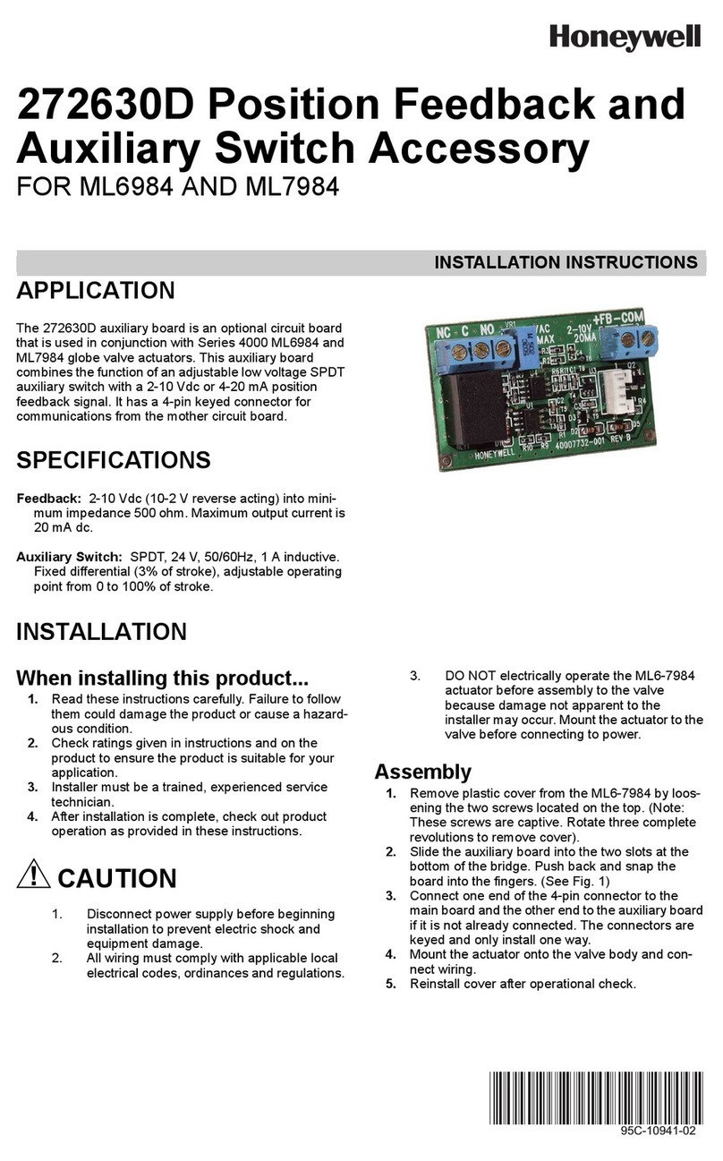 Honeywell 272630D User manual