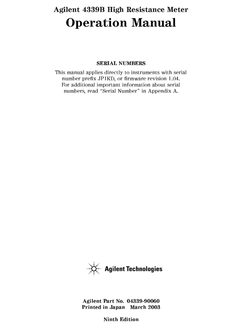 Agilent Technologies 4339B User manual