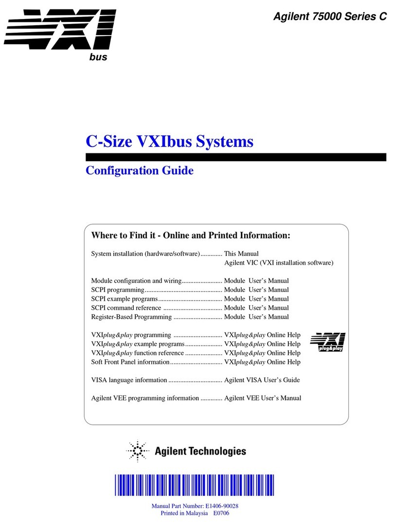 Agilent Technologies C-Size VXIbus Systems Configuration guide