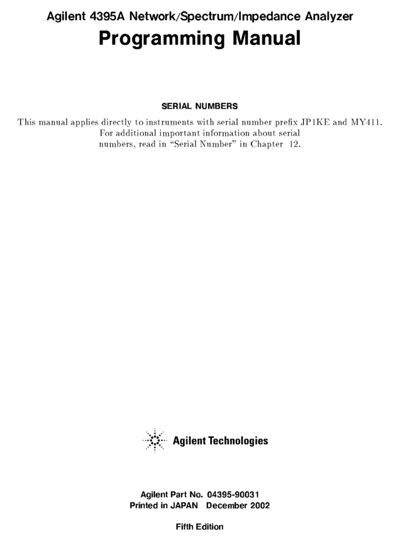Agilent Technologies 4395A Owner's manual