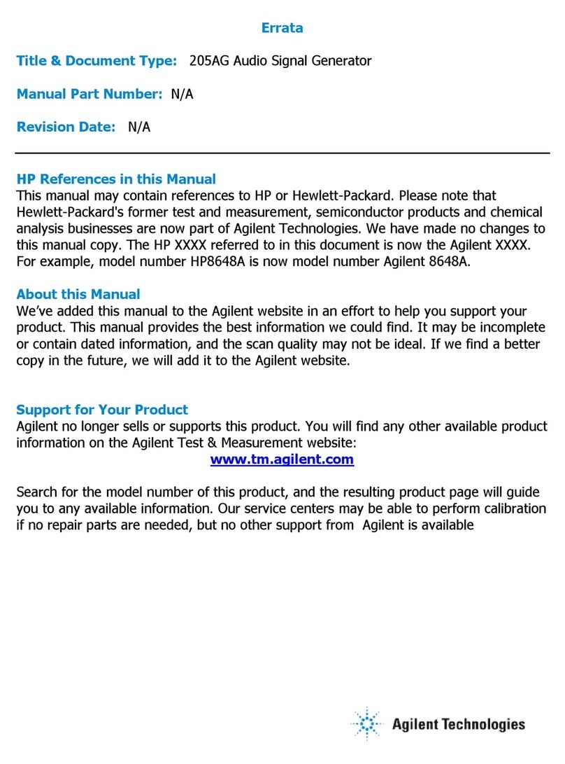 Agilent Technologies 205AG Service manual Agilent Technologies 205AG Service manual