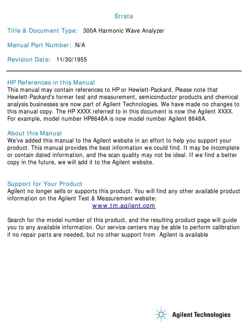 Agilent Technologies 300A User manual