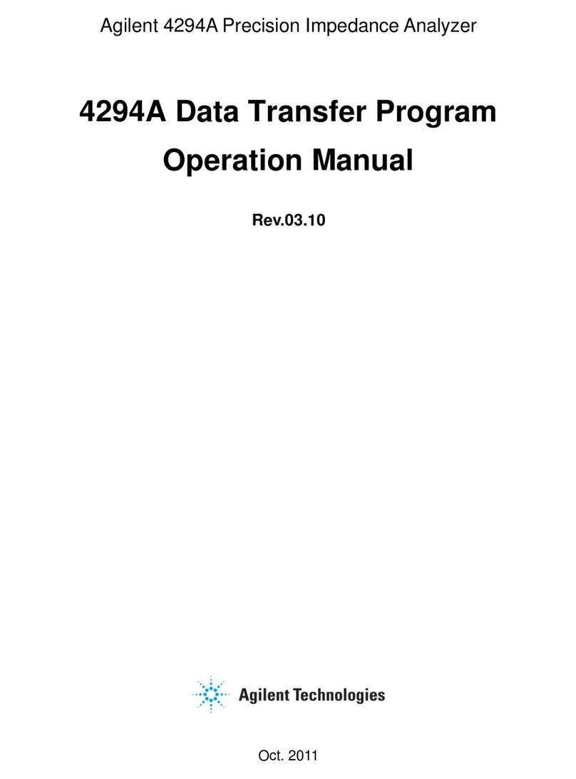 Agilent Technologies 4294A User manual