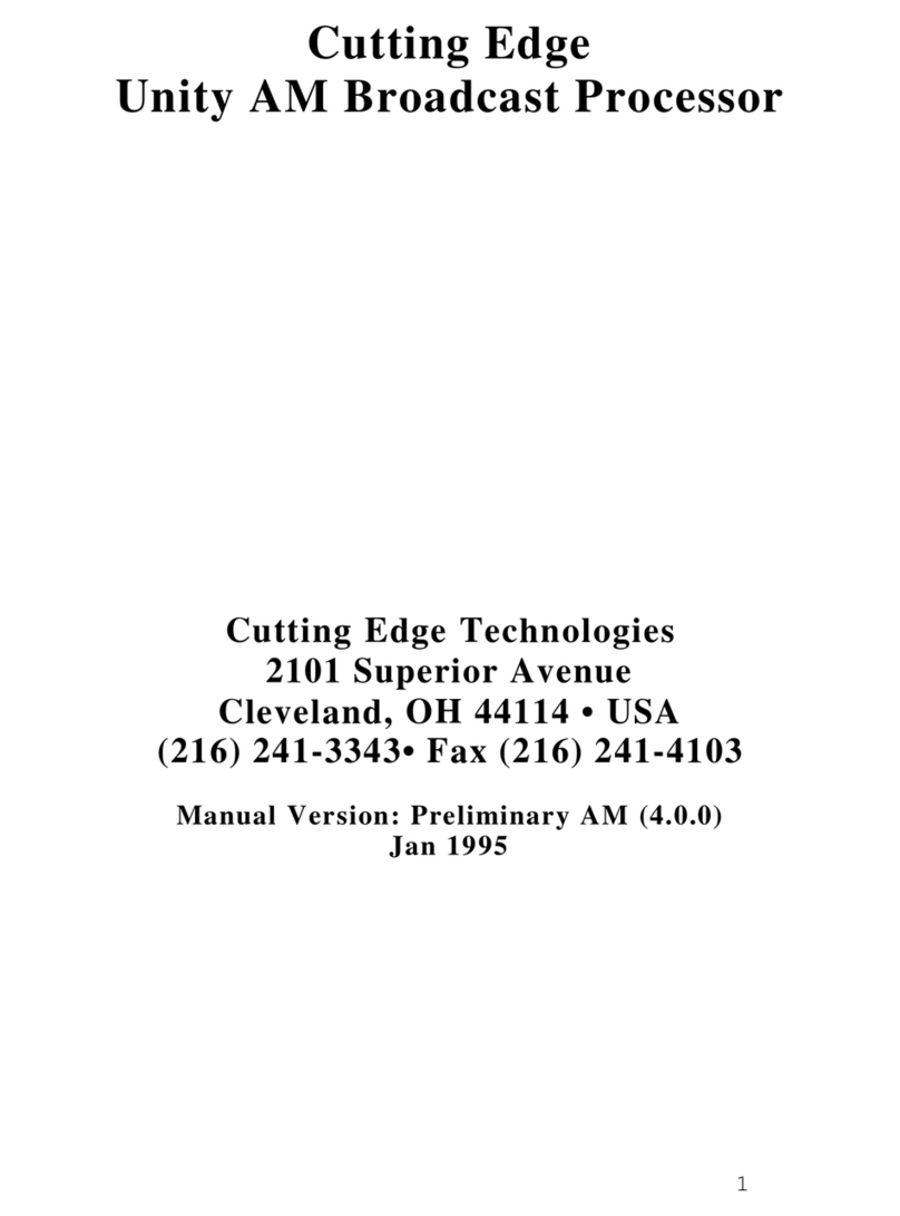 Cutting Edge Unity AM User manual