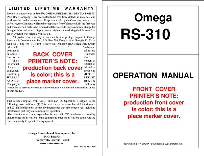 Omega RS-310 User manual