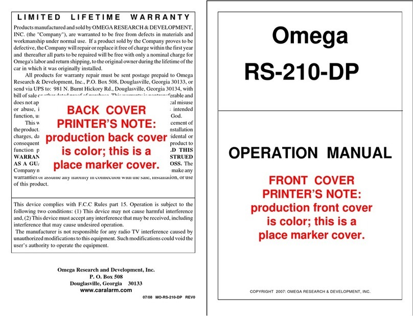Omega RS-210-DP User manual