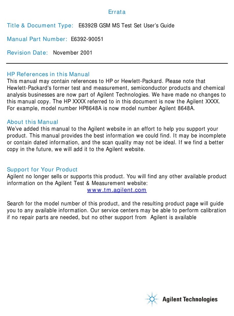 Agilent Technologies E6392B User manual Agilent Technologies E6392B User manual