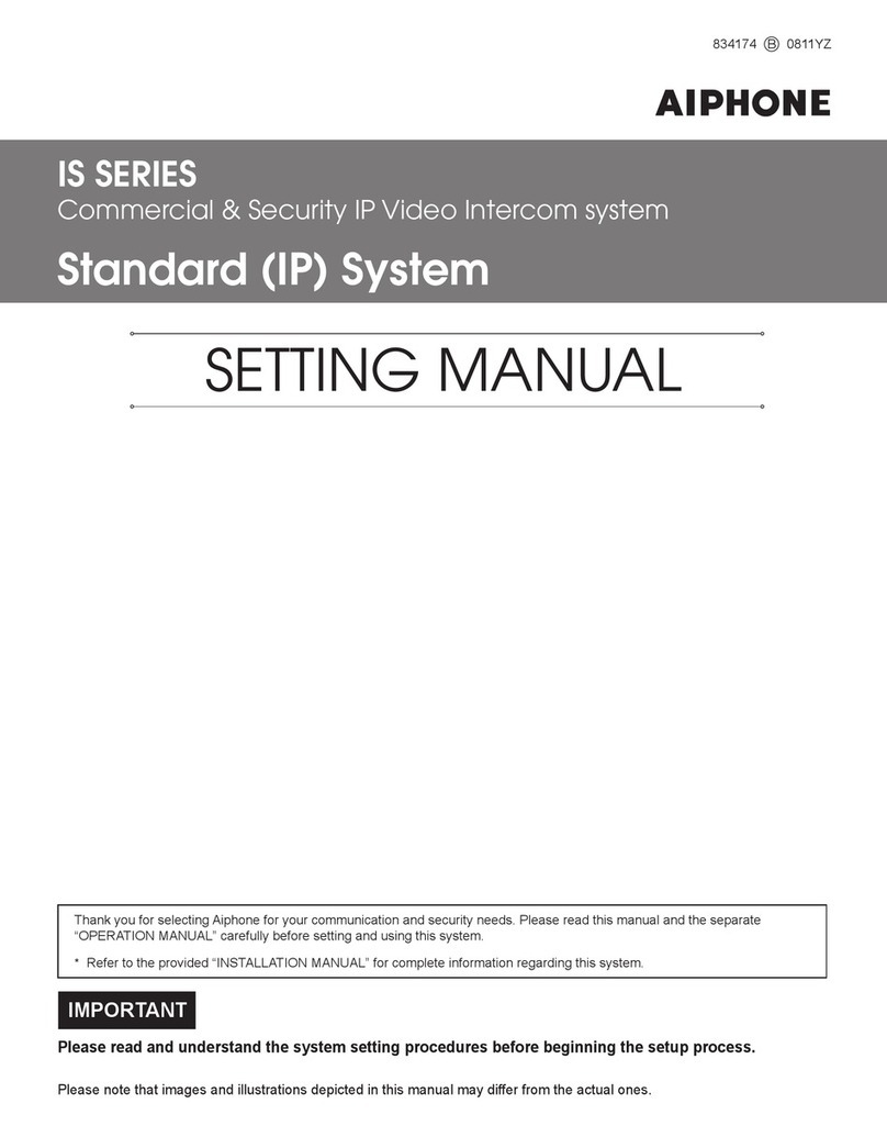 Aiphone Standard (IP) System Setting manual