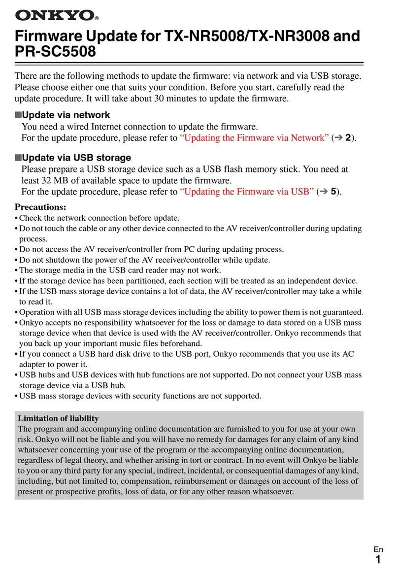 Onkyo PR-SC5508 Firmware update