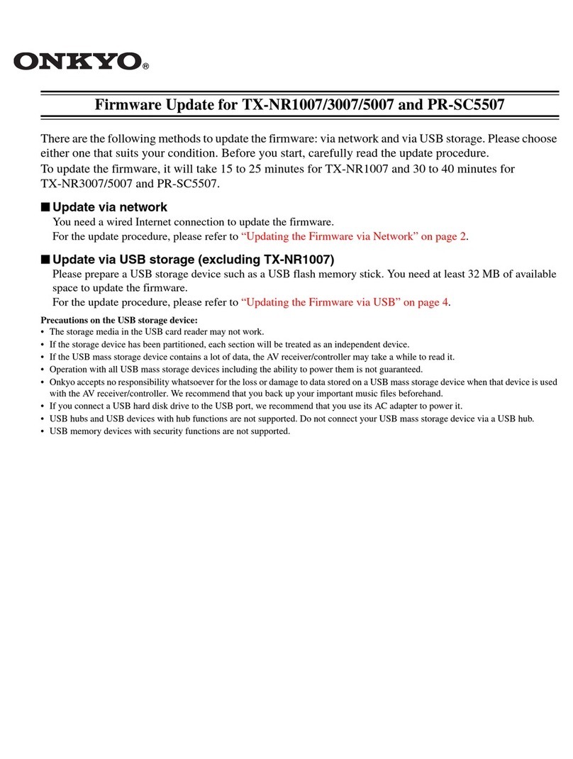 Onkyo PR-SC5507 Firmware update