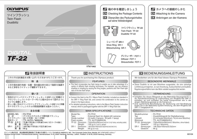 Olympus TF-22 User manual