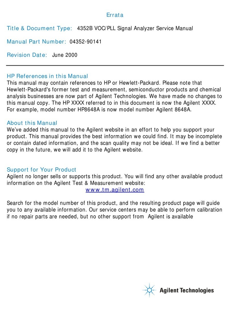 Agilent Technologies 4352B User manual Agilent Technologies 4352B User manual