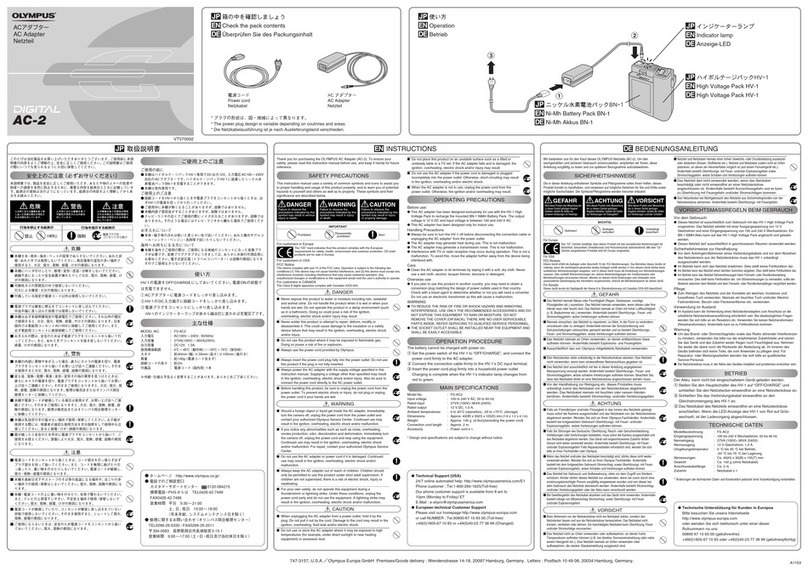 Olympus AC-2 instruction manual Olympus AC-2 instruction manual