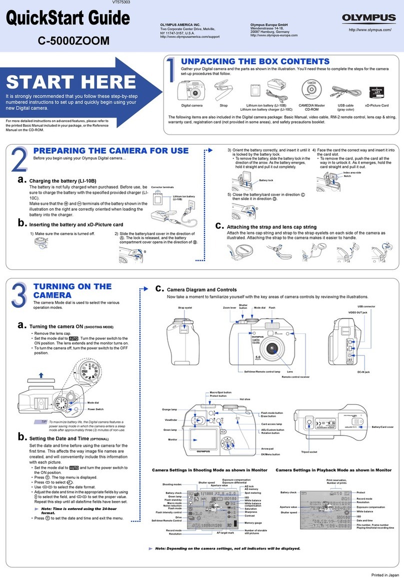 Olympus CAMEDIA C-5000 Zoom User manual Olympus CAMEDIA C-5000 Zoom User manual